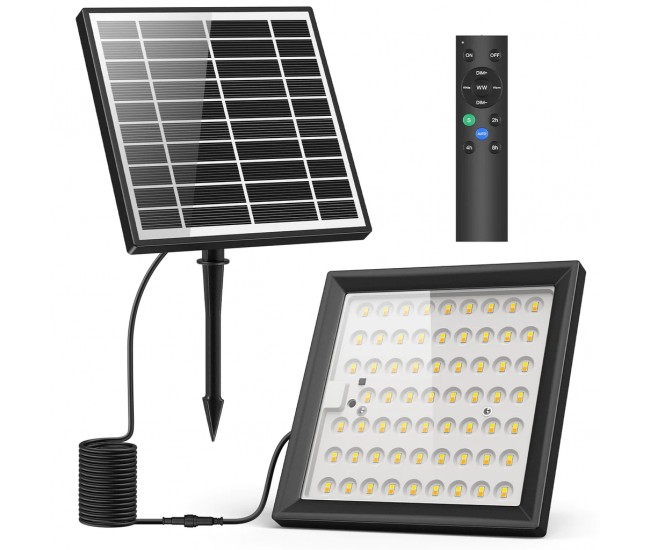 Proiector LED Ustellar UT88210 30W, Panou solar, IP65, 4500mAh, Telecomanda