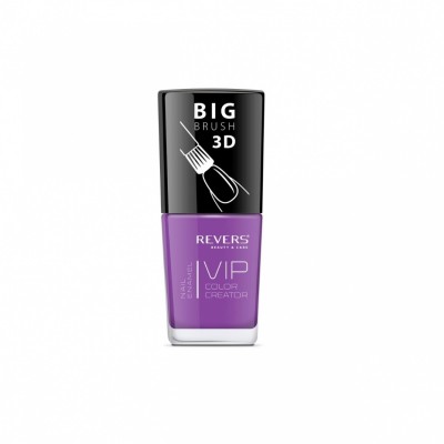 Lac de unghii Vip, 3D, Revers, mov pruna, 12 ml, Nr 105