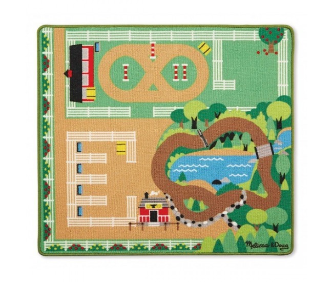 Covor de joaca ferma calutilor - melissa and doug