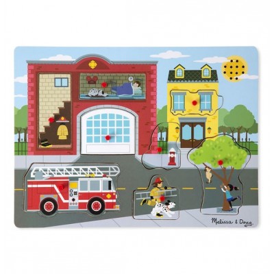 Puzzle cu sunete brigada de pompieri melissa and doug