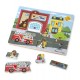 Puzzle cu sunete brigada de pompieri melissa and doug