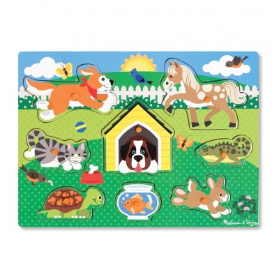 Puzzle din lemn animalele de companie