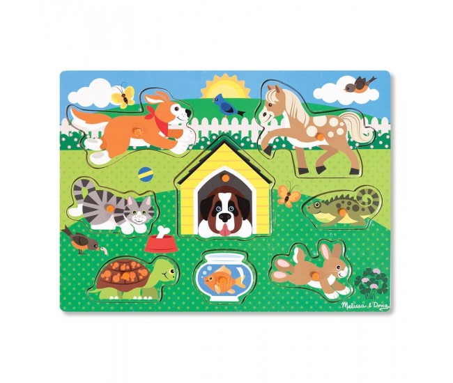 Puzzle din lemn animalele de companie