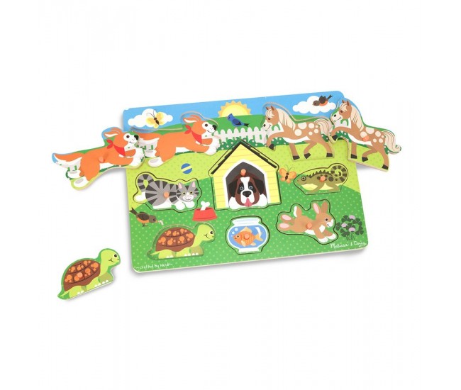 Puzzle din lemn animalele de companie