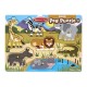 Puzzle din lemn animalele safari