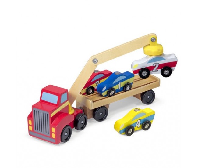 Transportor de masini cu elevator magnetic melissa and doug