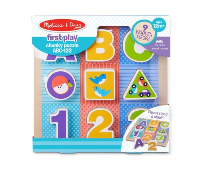 Puzzle cu piese mari pentru belelusi  melissa and doug