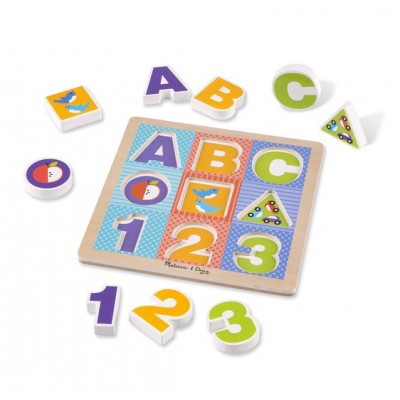 Puzzle cu piese mari pentru belelusi  melissa and doug