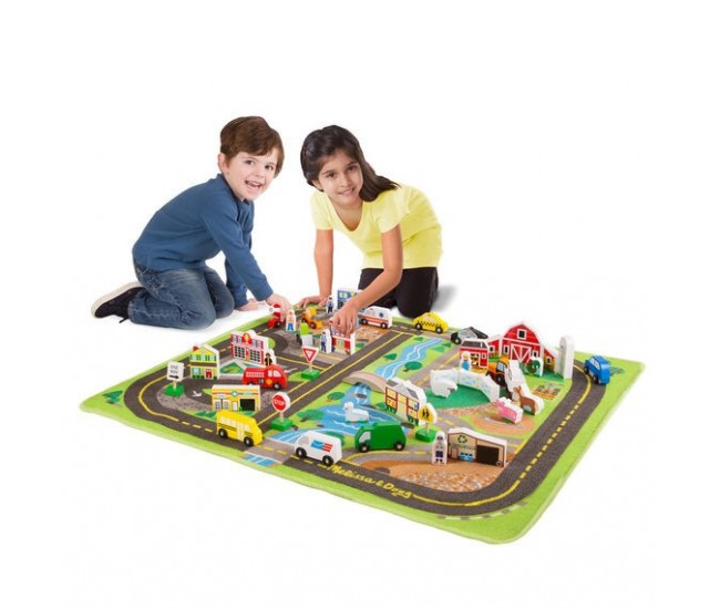 Set de joaca si covoras orasul melissa and doug