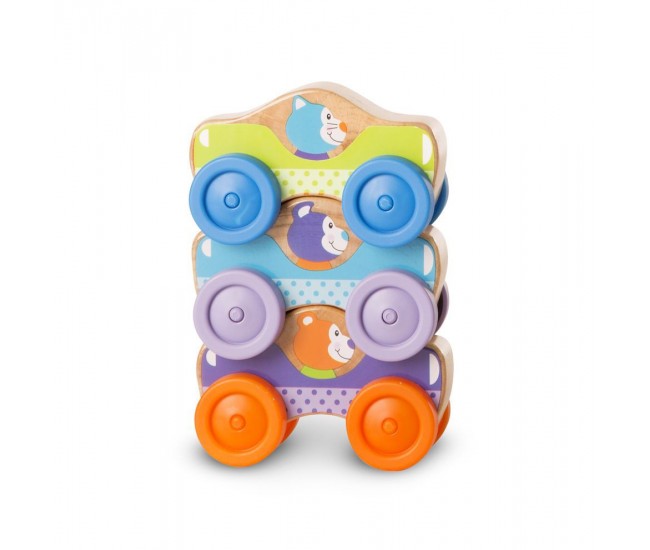 Masinute de stivuit cu animale - melissa and doug