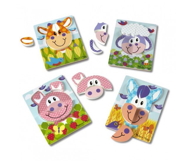 Set 4 puzzle animale domestice - melissa & doug