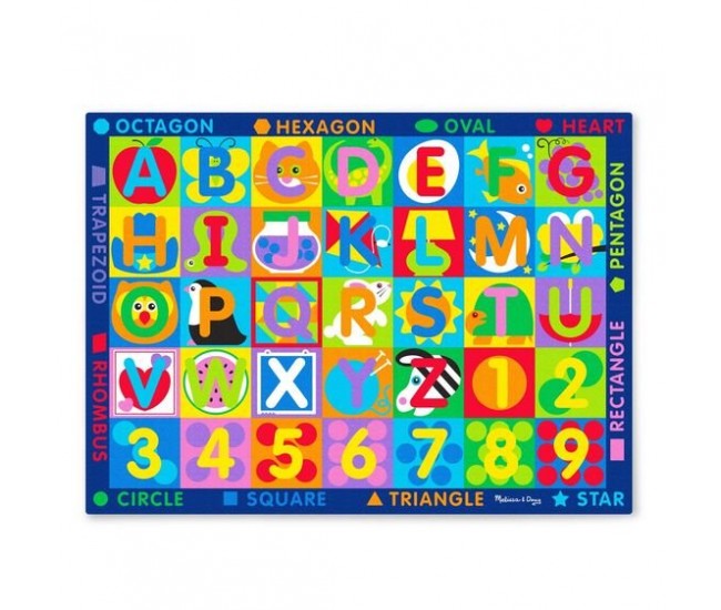 Covor de joaca litere si forme geometrice - melissa & doug