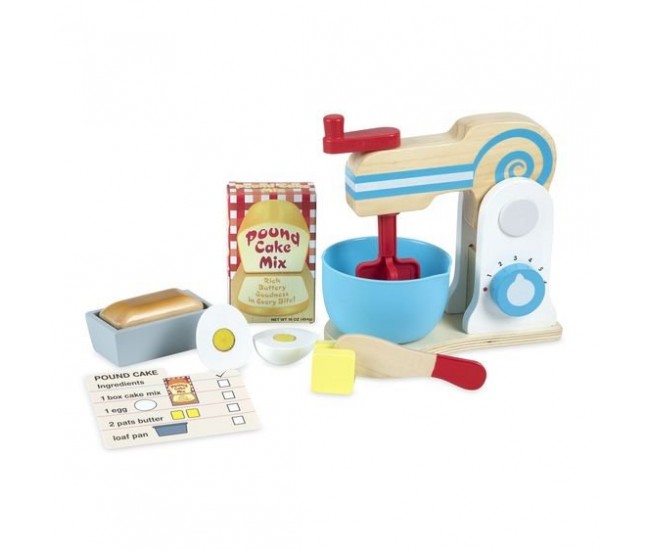 Set de joaca din lemn mixer pentru prajituri - melissa & doug