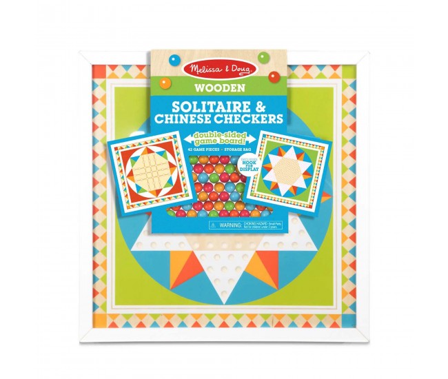 Joc de societate 2 in 1 solitaire si sah chinezesc - melissa & doug