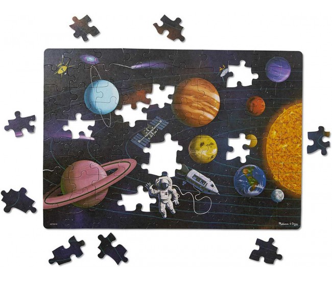 Primul meu puzzle eco din carton spatiul - melissa & doug