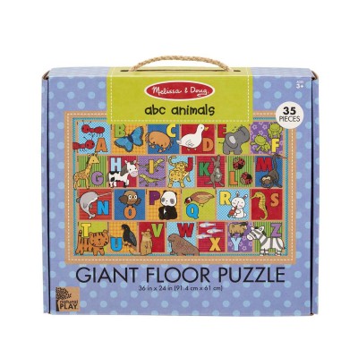 Primul meu puzzle de podea eco alfabetul animalelor - melissa and doug