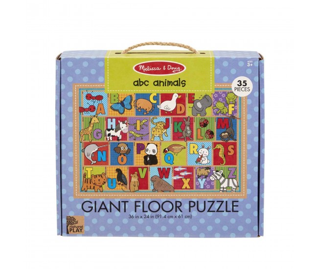 Primul meu puzzle de podea eco alfabetul animalelor - melissa and doug