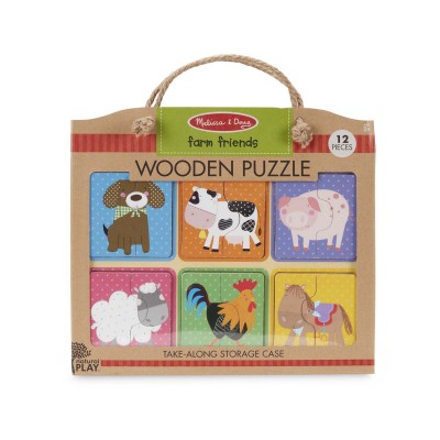 Primul meu puzzle eco din lemn prieteni de la ferma - melissa & doug