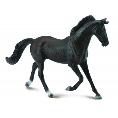 Figurina iapa thoroughbred neagra pictata manual xl collecta