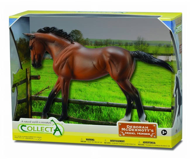 Figurina in cutie iapa thoroughbred bay pictata manual wb collecta