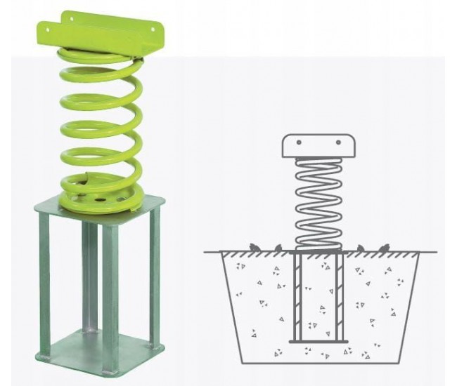 Balansoar pe arc pentru copii elefant, hdpe, cu prindere in beton kbt