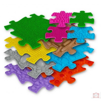 Covoras ortopedic senzorial puzzle set mediu 2a