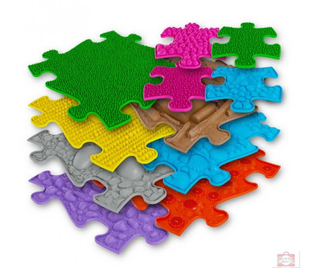 Covoras ortopedic senzorial puzzle set mediu 2a