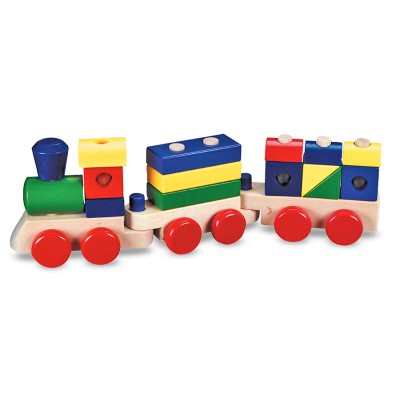 Trenulet din lemn de stivuit melissa and doug