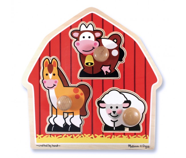 Puzzle lemn jumbo ferma melissa and doug