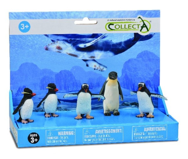 Set 5 figurine pictate manual pinguini