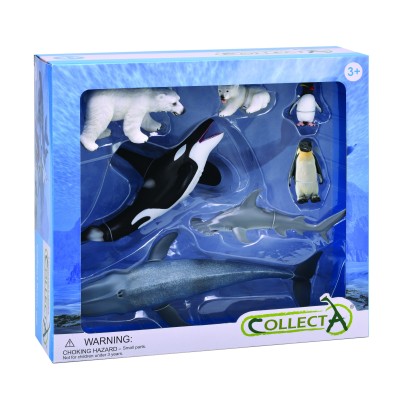 Set 7 figurine pictate manual animale antarctica