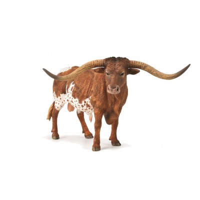 Figurina pictata manual taur texas longhorn