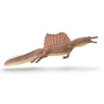 Figurina pictata manual dinozaur spinosaurus innotand cu mandibula mobila