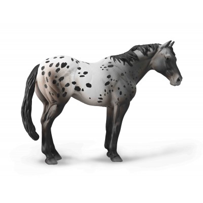 Figurina pictata manual cal appaloosa blue roan