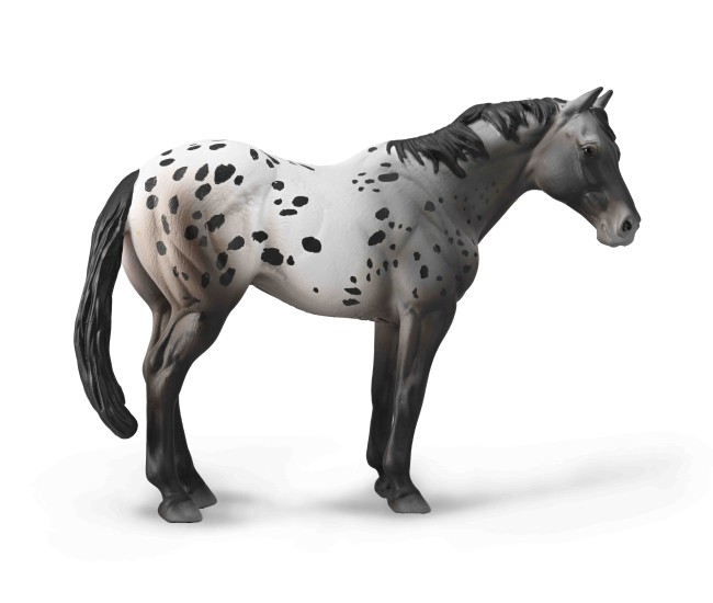 Figurina pictata manual cal appaloosa blue roan