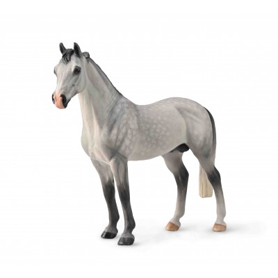 Figurina pictata manual armasar hanoverian dappled grey