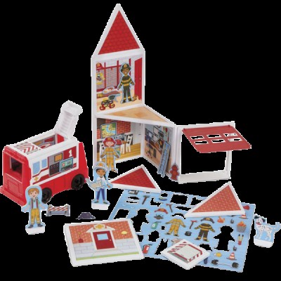 Set de joaca magnetic statia de pompieri- melissa & doug