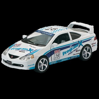 Masinuta die cast de curse, scara 1:36, 12.5 cm, honda integra, alba