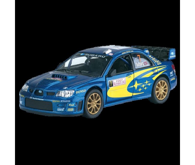 Masinuta die cast de curse, scara 1:36, 12.5 cm, subaru, albastra