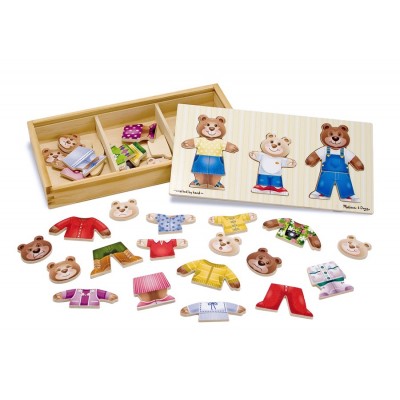 Melissa and  doug - set de joaca - imbraca familia de ursuleti