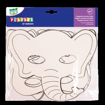 Set 16 masti de colorat, forme cu diverse animale, carton fsc