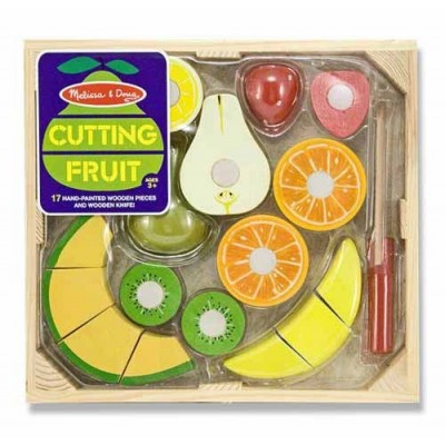 Set fructe lemn pentru taiat - melissa & doug