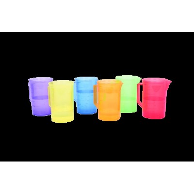 Set de 6 carafe translucide colorate pentru activitati senzoriale