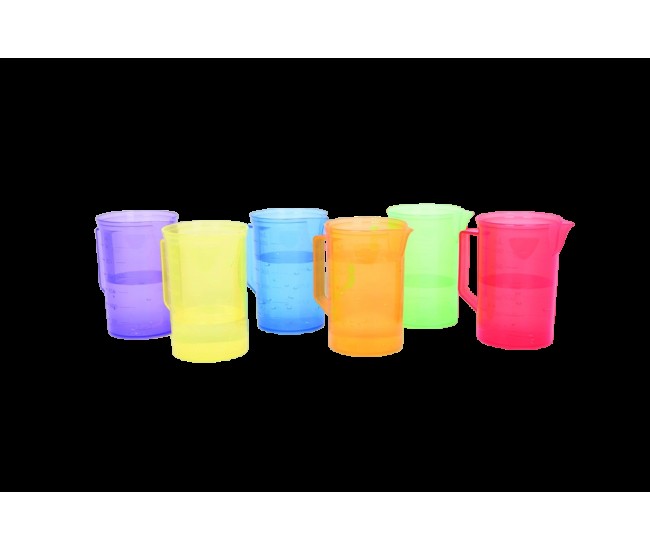 Set de 6 carafe translucide colorate pentru activitati senzoriale