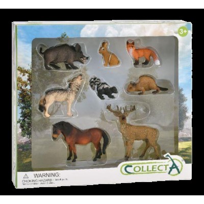 Set de 8 figurine pictate manual animale din padure