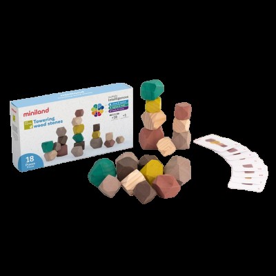 Joc educativ pentru dezvoltarea motricitatii wood stones