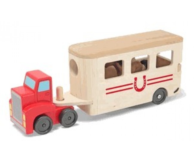 Camion transportor de cai cu remorca melissa and doug