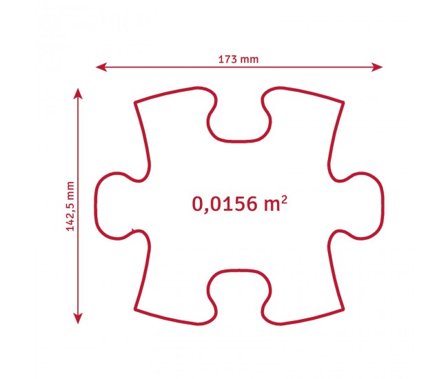 Covoras ortopedic senzorial puzzle set fluorescent, straluceste in intuneric