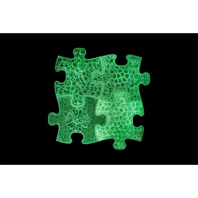 Covoras ortopedic senzorial puzzle set fluorescent, straluceste in intuneric