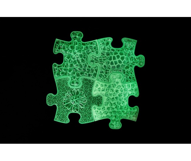 Covoras ortopedic senzorial puzzle set fluorescent, straluceste in intuneric